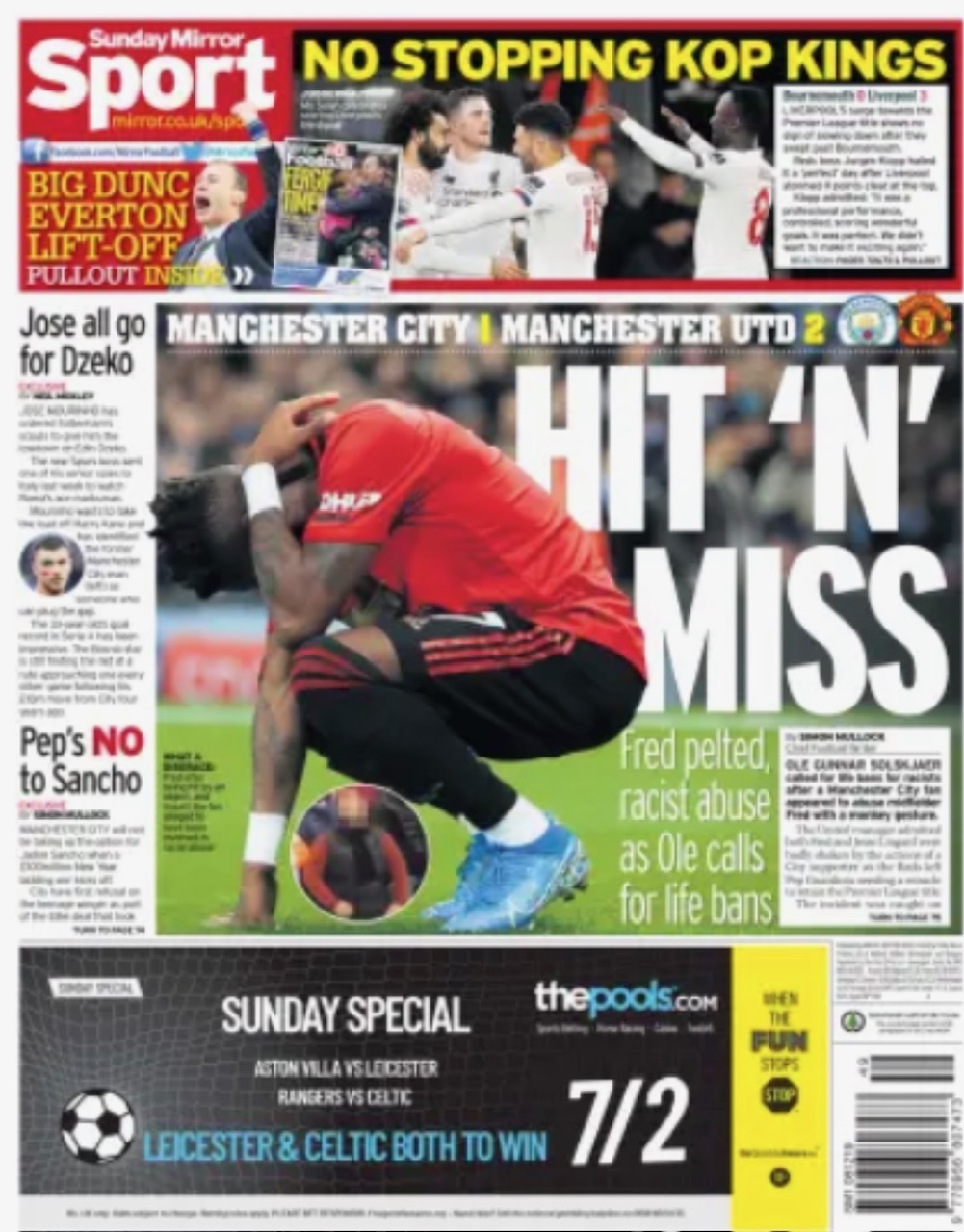 Sunday Mirror Backpage