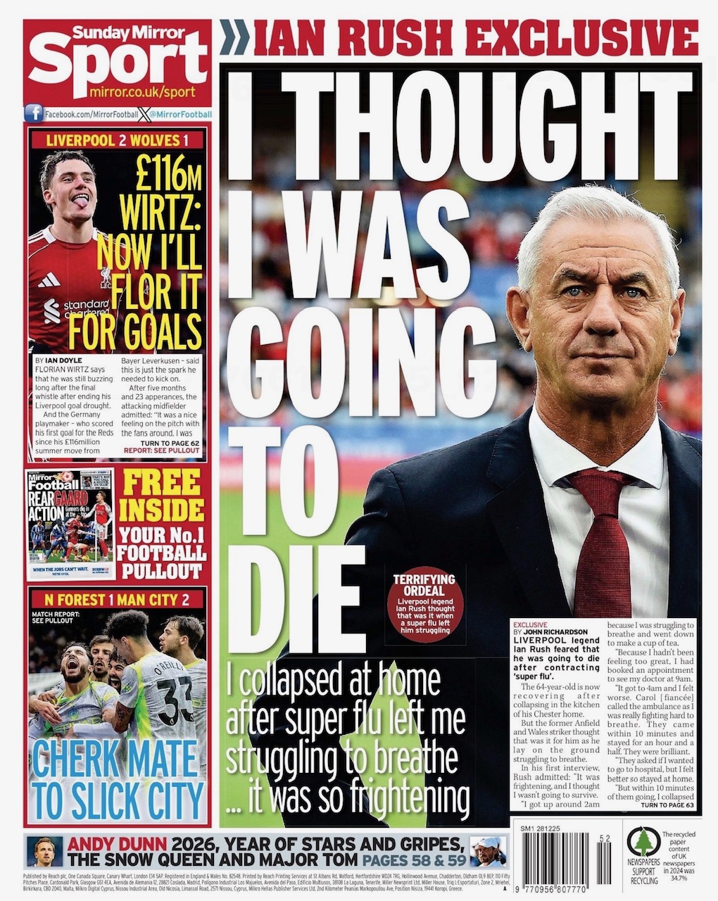 Sunday Mirror Backpage