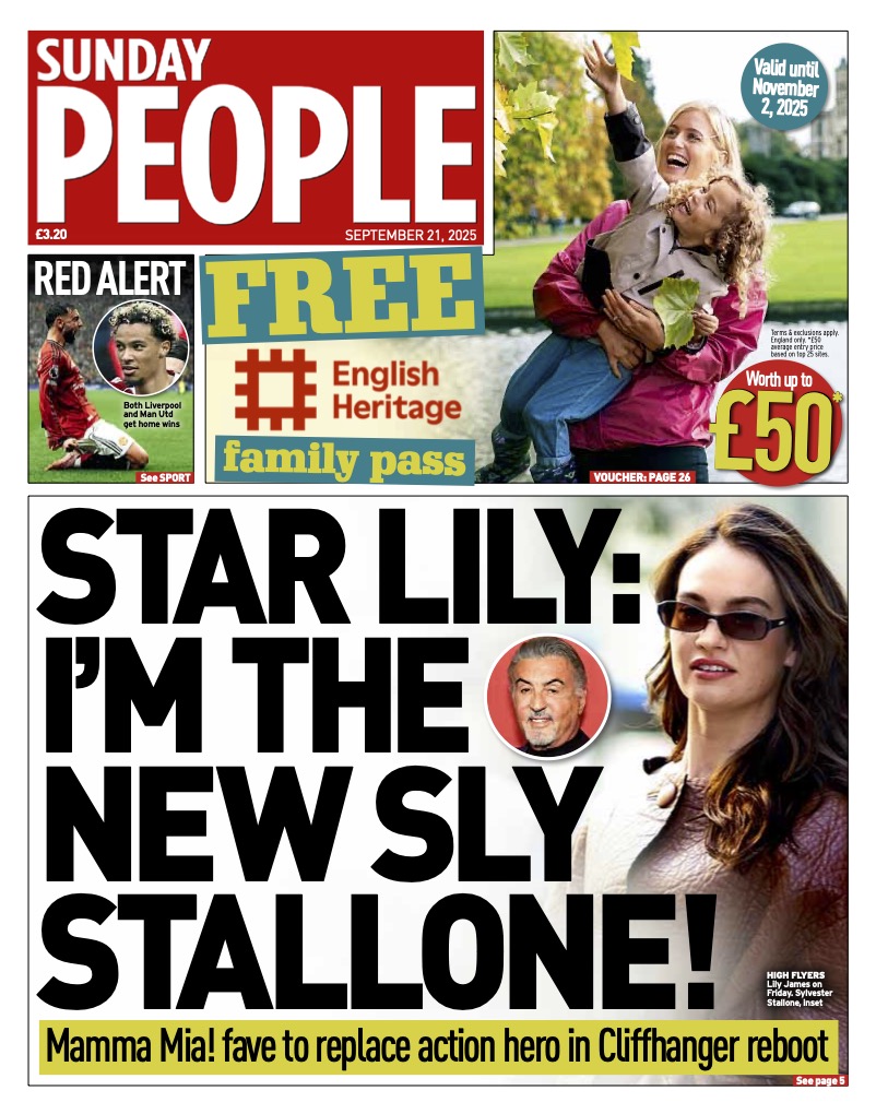 Sunday People Frontpage