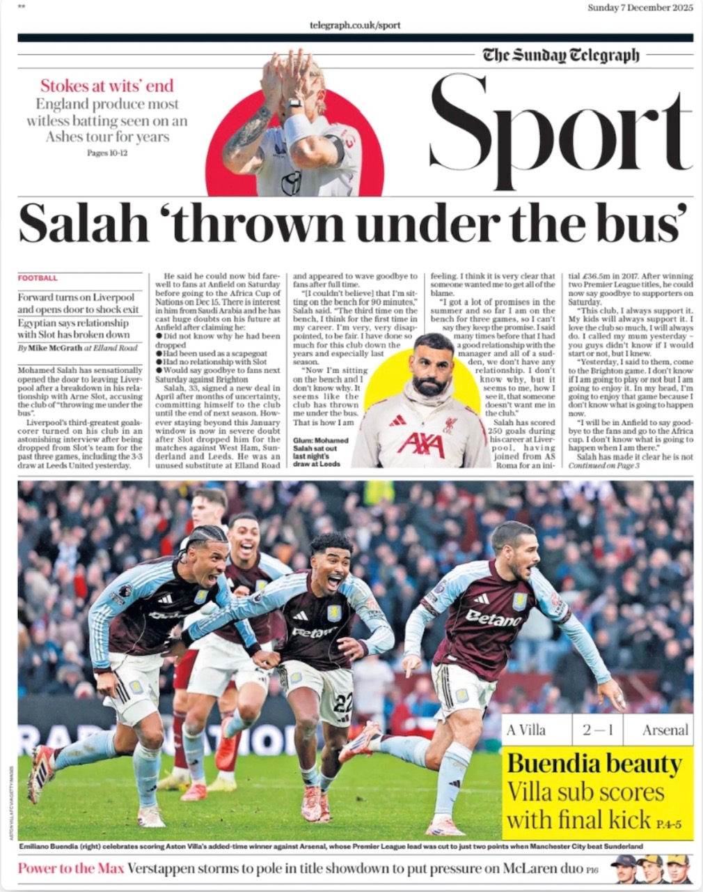 Sunday Telegraph Backpage