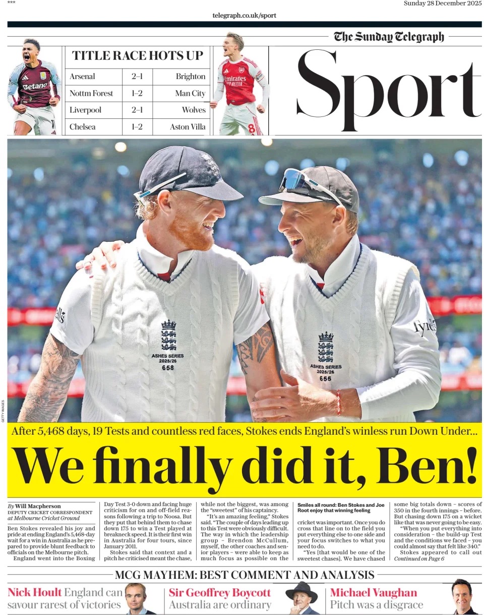 Sunday Telegraph Backpage