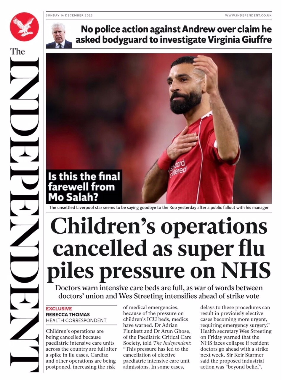 The Independent Frontpage