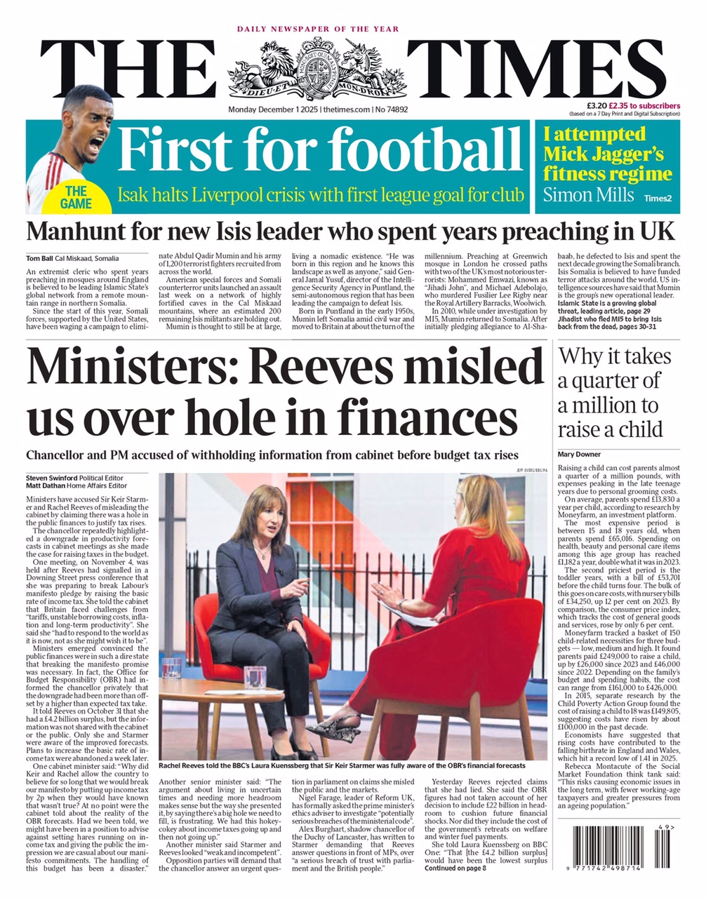 The Times Frontpage
