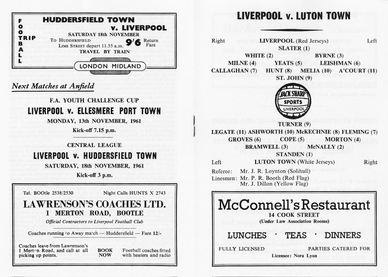 Match programme pages 8 & 9