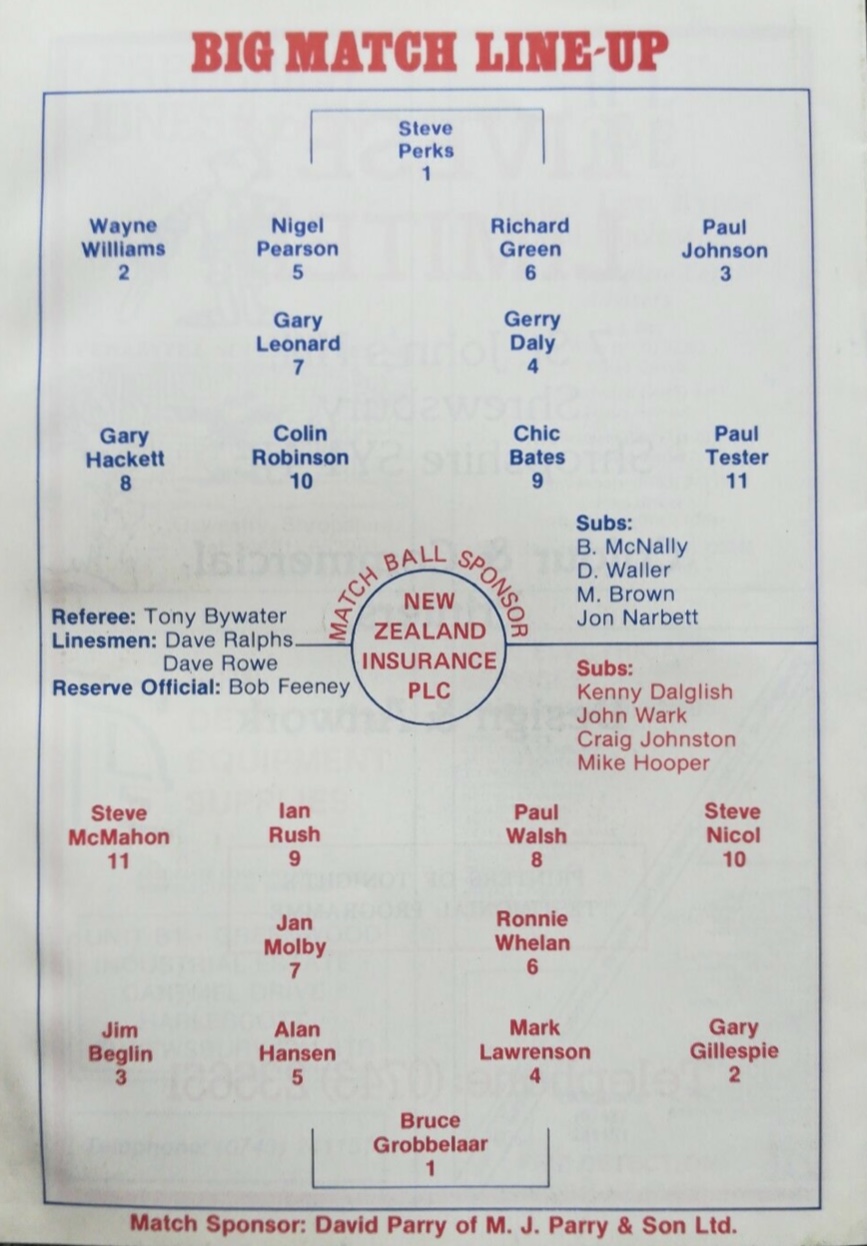 Matchdetails from Shrewsbury Town - Liverpool played on Tuesday 16 ...