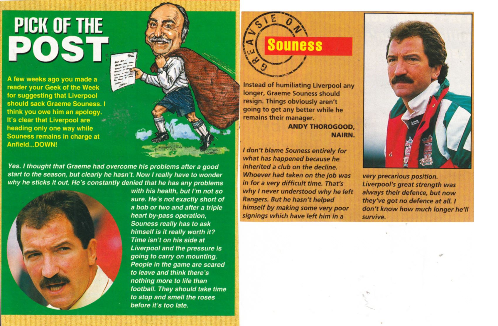 1993 - Jimmy Greaves' column